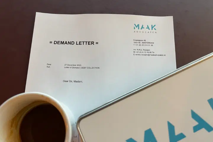 Demand letter under Dutch law